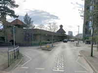 Man punched after challenging urinating males near station