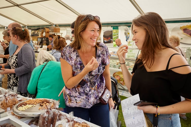 The food hall at Surrey Country Craft & Food Show.