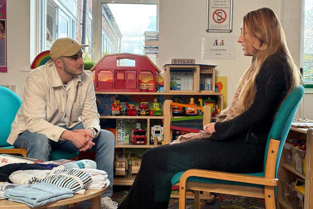 EastEnders star backs baby bundle call after Woking visit