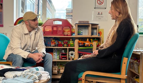 EastEnders star backs baby bundle call after Woking visit