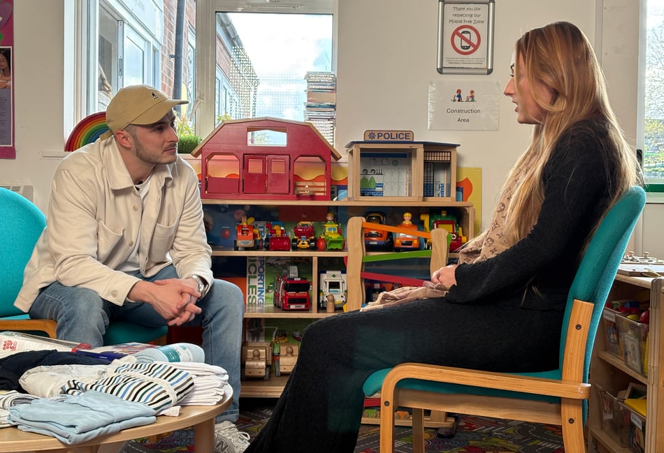 EastEnders star backs baby bundle call after Woking visit