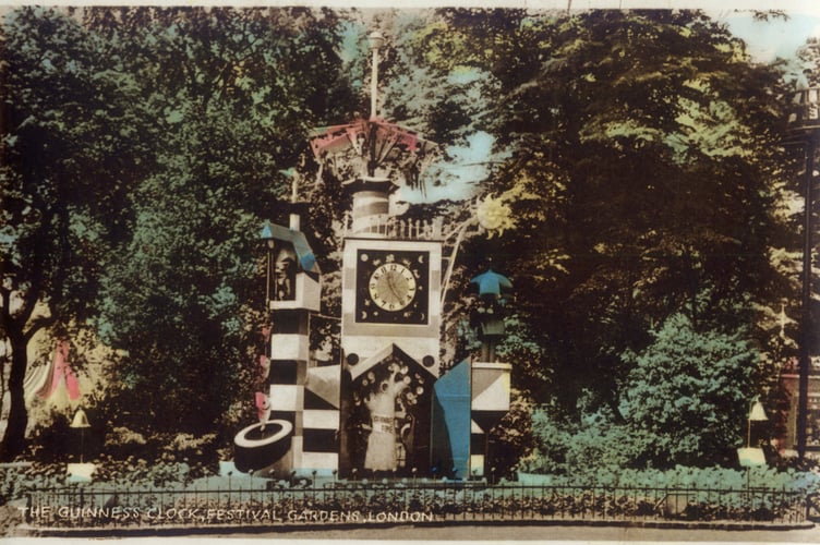 The Guinness Clock, Festival Gardens, London, 1951