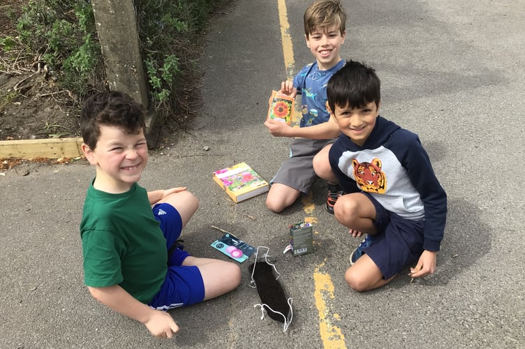 Elm class recycle plastic bottles to create planters 