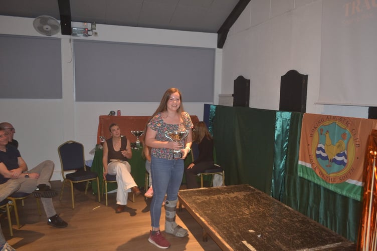 Sophie Pike wins the senior women's field award