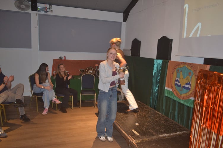Imogen Freeman wins the under-17 female cross country award
