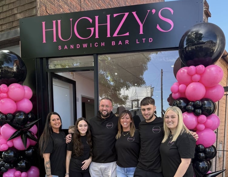 Launch day at Hughzy’s Sandwich Bar in Knaphill. Credit: Sophie Goode.