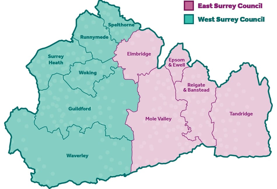 East and West Surrey councils to meet for first time