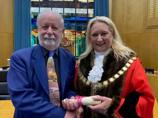 Eminent accolade for Byfleet legend Jim as mayor bows out