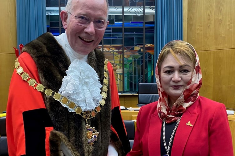 Rob Leach Attia Aslam Woking Mayor