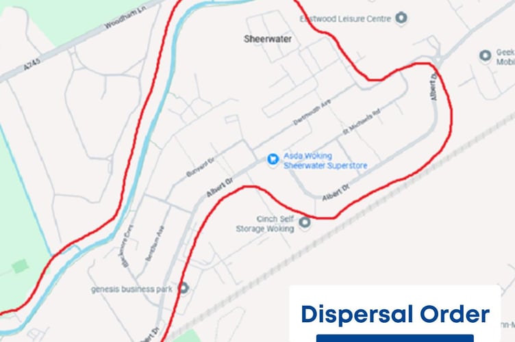 Sheerwater Disposal Area Woking Map