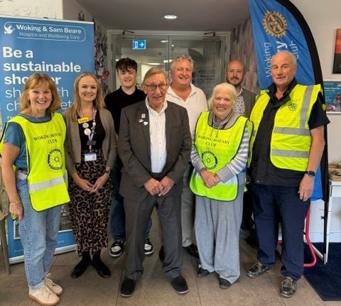 Woking Rotary PSA Sam Beare Hospice PIC1