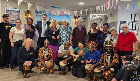 Care home residents Seren-get a treat as Africa comes to West Byfleet