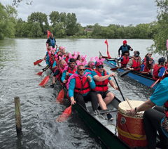 Floating their boats: oarsome teams make waves for hospice