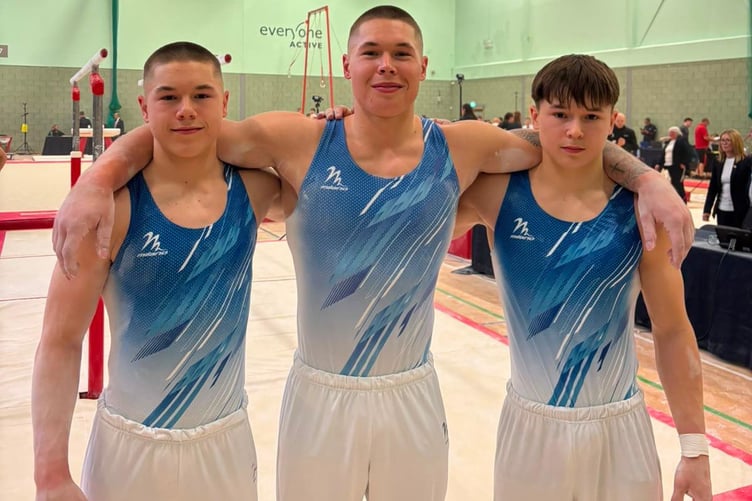 Brothers Josh, Oli and Ben Porter competed together for Woking Gymnastics Club in the British club team competition, June 2026.