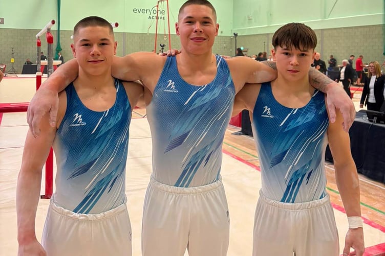 Brothers Josh, Oli and Ben Porter competed together for Woking Gymnastics Club in the British club team competition, June 2026.