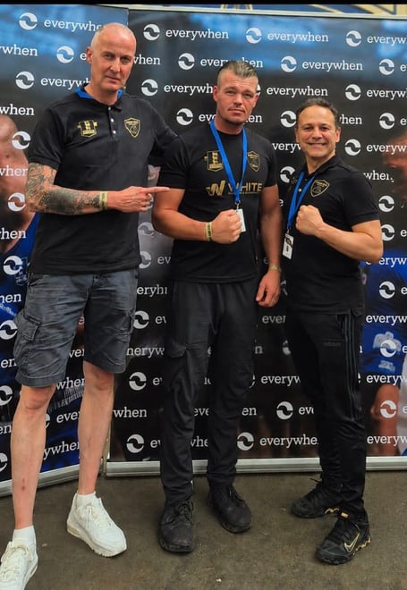 Ben Harmsworth (left), Darren Codona and Eddie Sica (Photo: Guildford City Boxing Club)