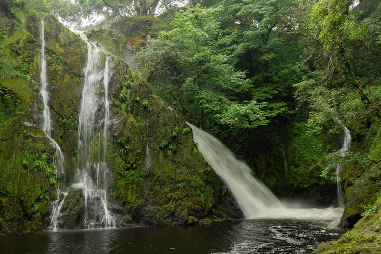 Llanberis Falls In The Mist by Brigitte Miller