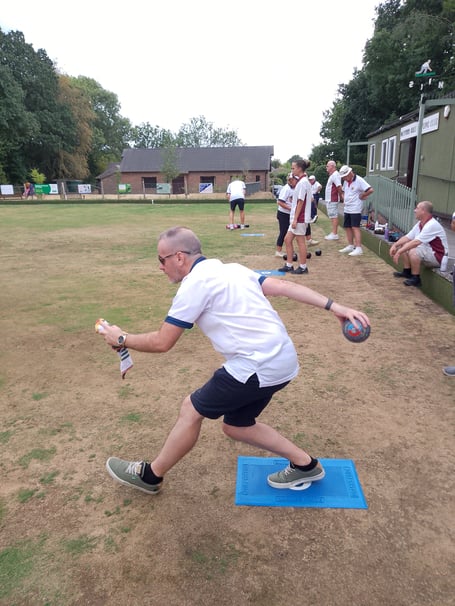 Jonno Dudley in action at Mayford Hall