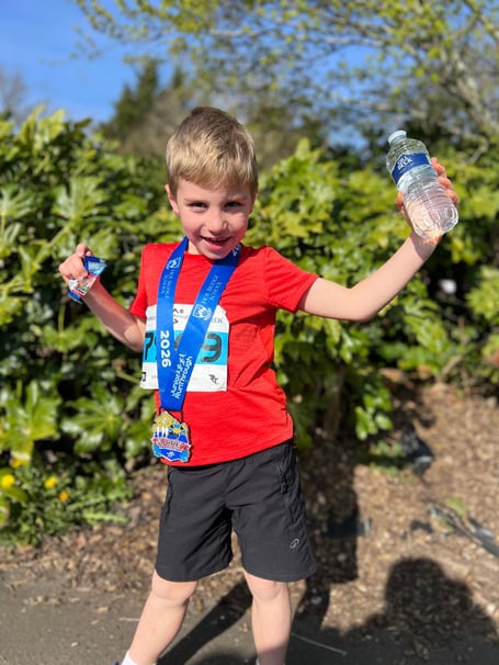 Tyler Connolly ran two kilometres in 8m43s