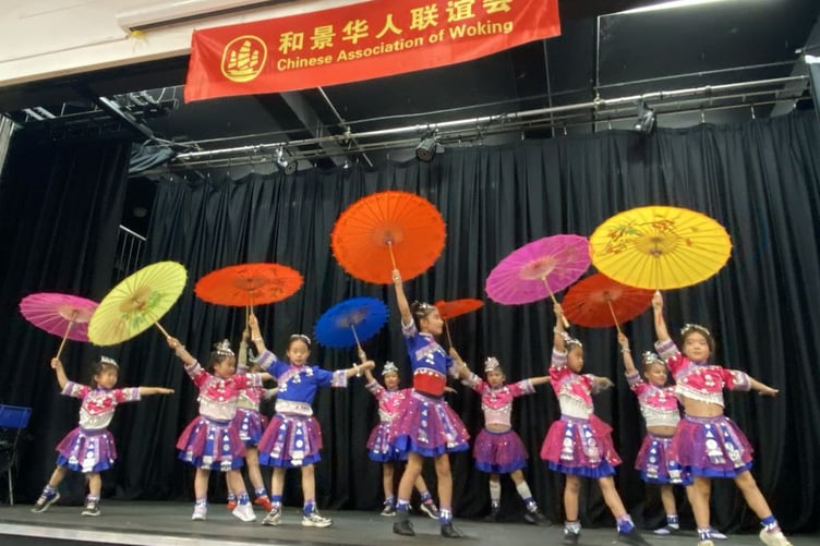 The colourful girls' dance at the festival