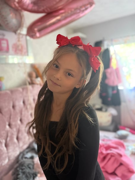 Lilailah Brazil, 10, who has been selected as Miss Pre-Teen Woking Galaxy 2026/27