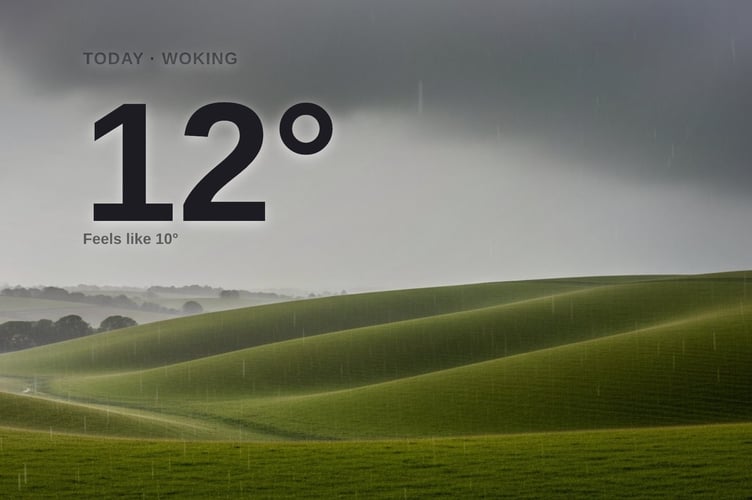 Woking weather: heavy rain Friday with rain expected and a high of 12°C