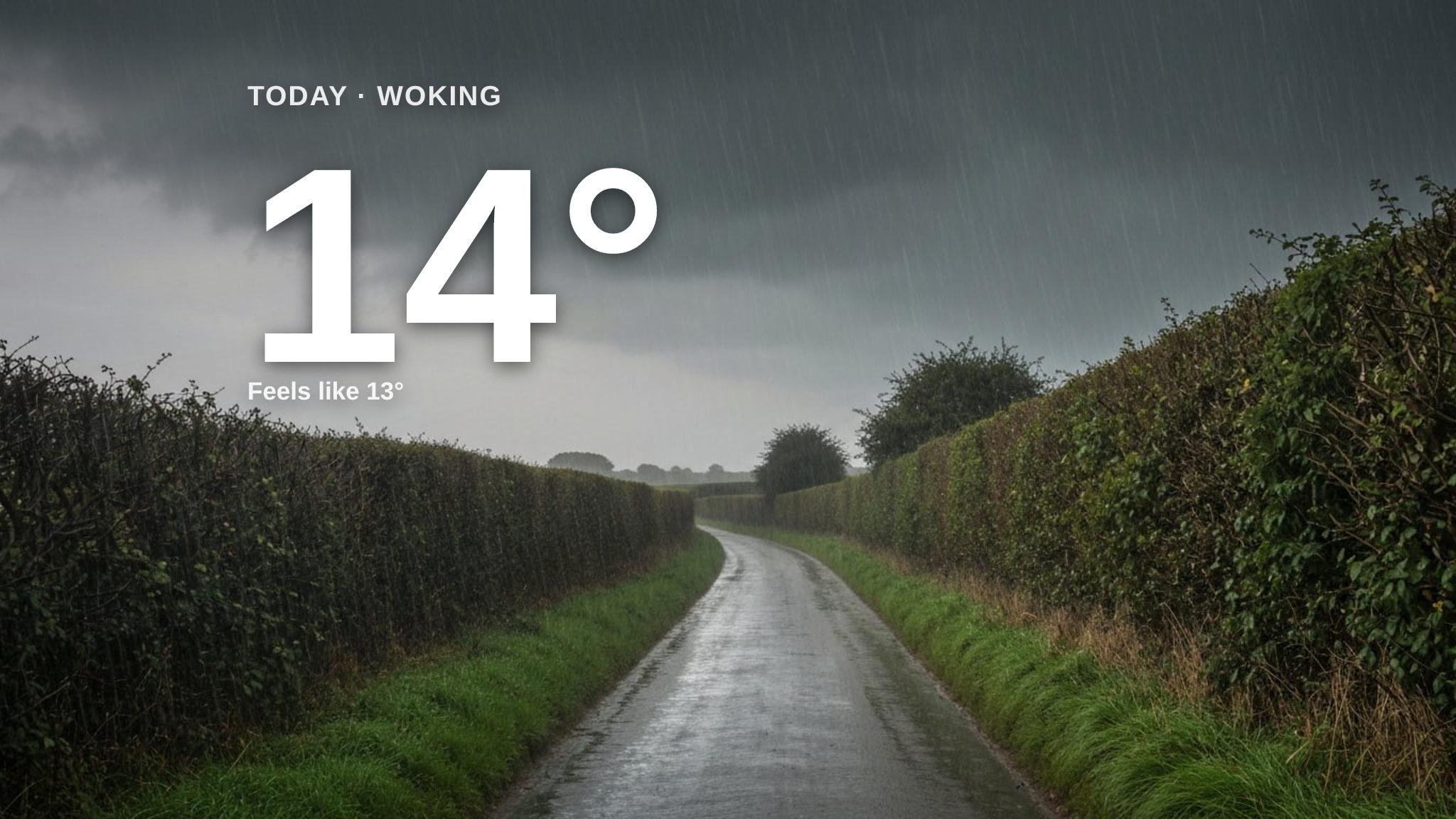 Heavy rain on the way for Woking - here's your Thursday forecast