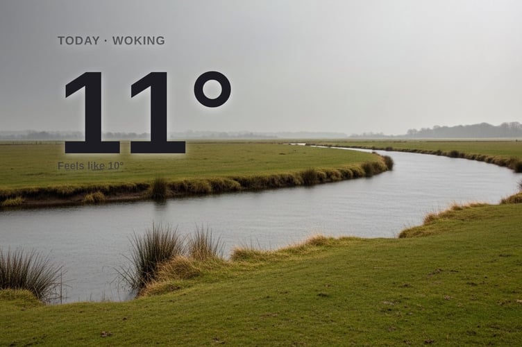 Woking weather: rainy Wednesday with rain expected and a high of around 10°C