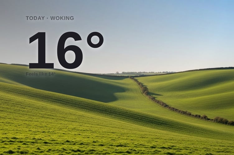 Woking weather: sunny Friday with little chance of rain and a high of 15°C