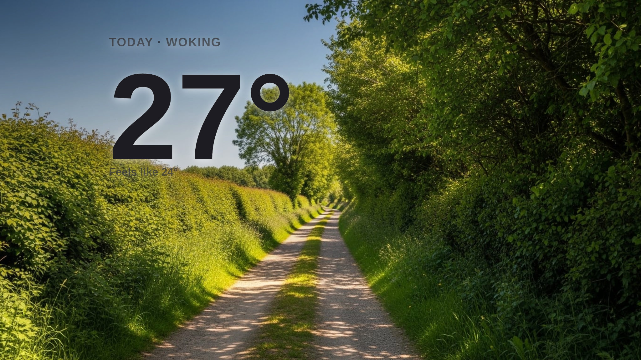 Sunny skies for Woking today - here's what to expect