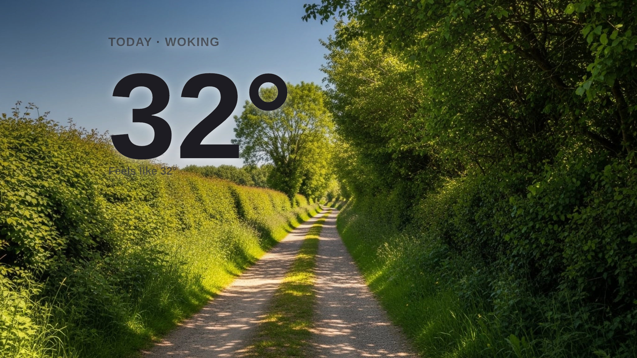 Sunny skies for Woking today - here's what to expect