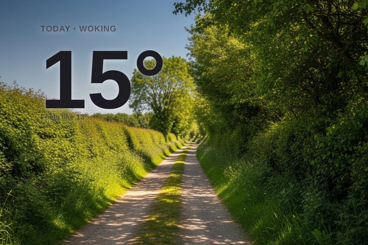 Woking weather: sunny Saturday with little chance of rain and a high of 14°C